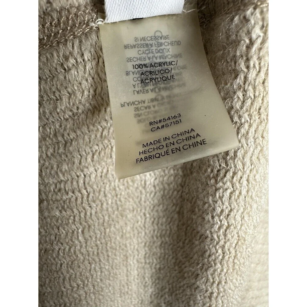 Calvin Klein Scarf Womens One Size Beige Soft Knit Infinity Logo Neck Warmer